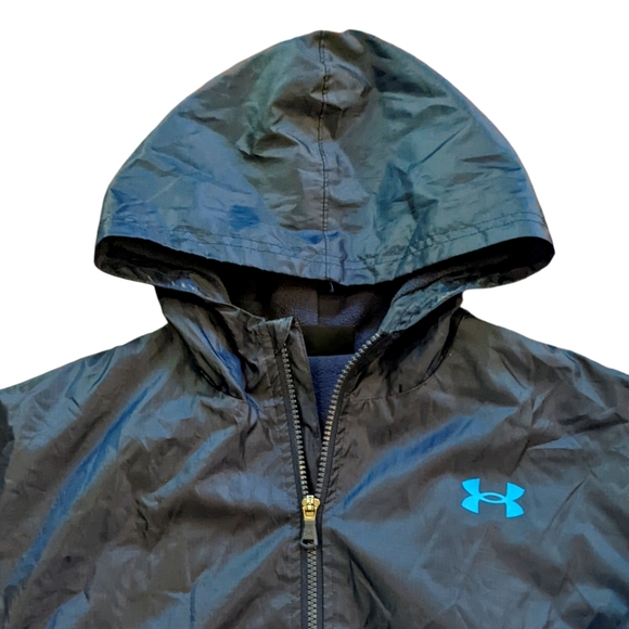 Big Boy Under Armour Windbreaker, Zip-up Jacket, Water Repellent and Windproof - Picture 4 of 6